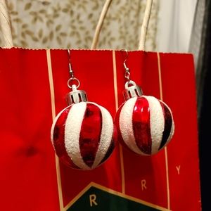 Christmas ornament dangling earrings
